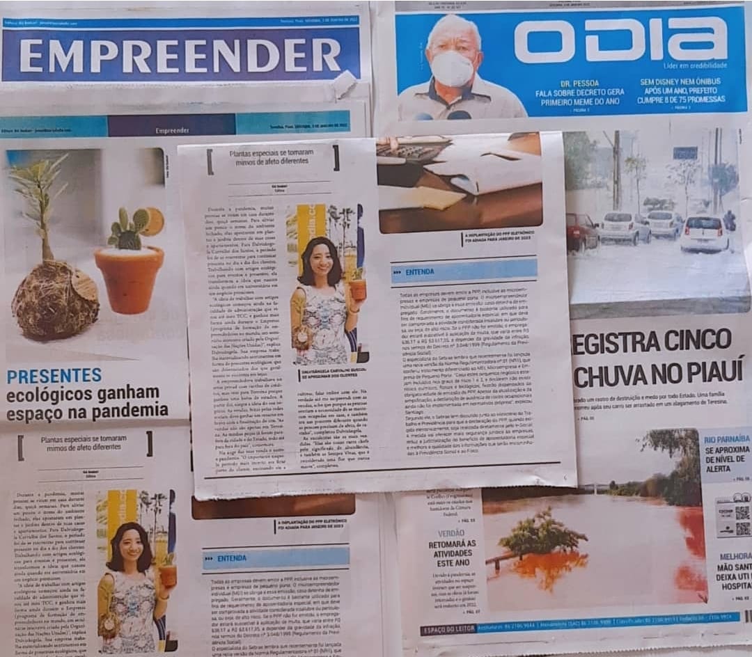 Na pandemia nosso atelier ganhou um destaque especial no jornal impresso.